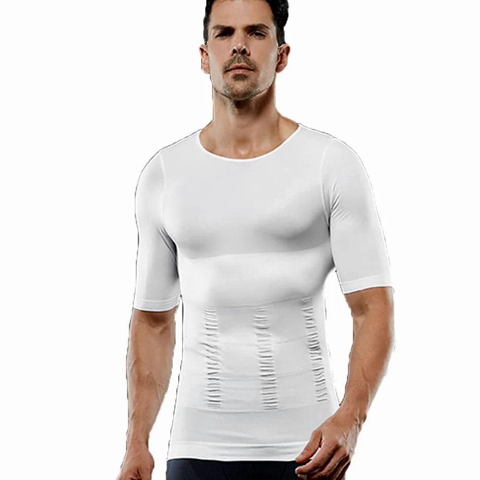 Gynecomastia Pecho Binder Hombres Fajas Moldeadora Alta Elasticidad para Comprimir Camisetas de Compresión Hombre