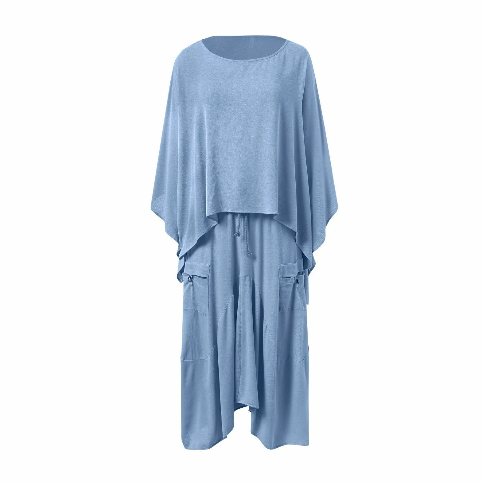 Traje de Dos Piezas con Falda Larga para Mujer Conjunto Elegante y Casual de Talla Unica para Ocasiones
