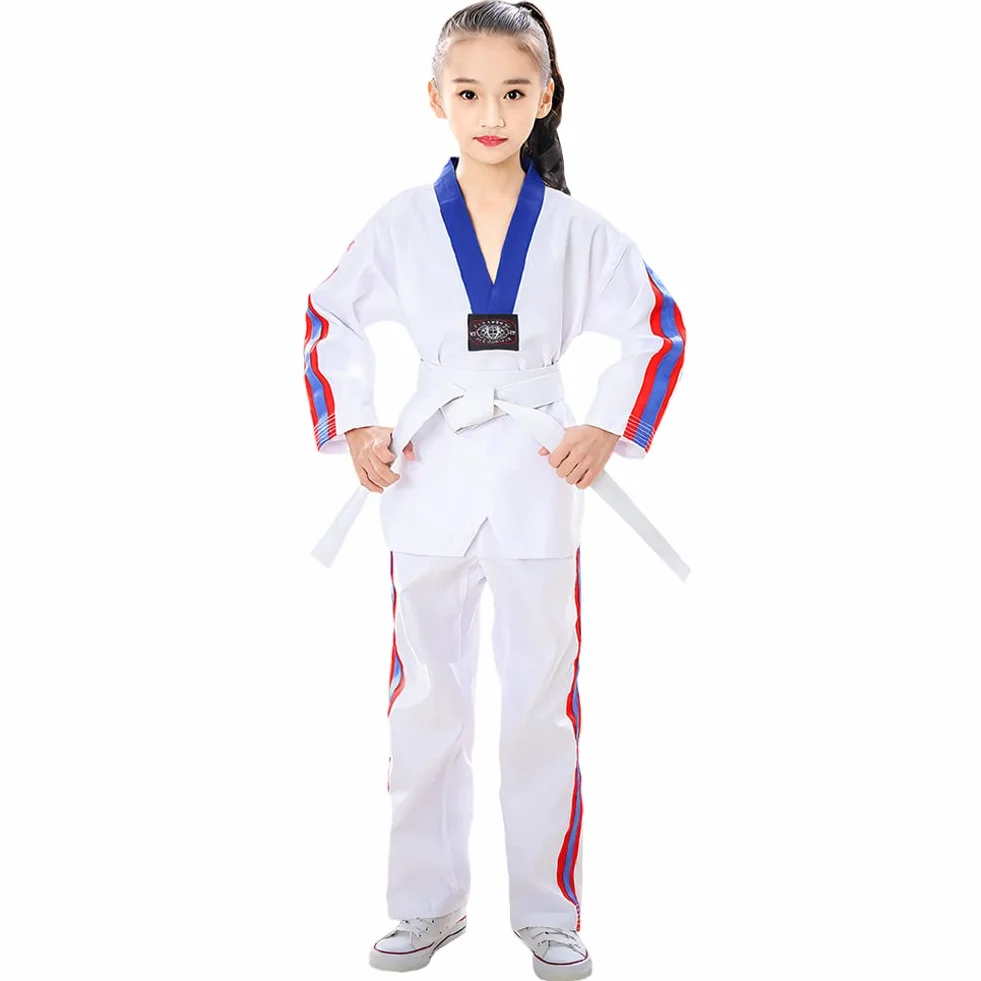 Uniforme de Taekwondo Niñas con Cinturón para Entrenamiento Karate Judo