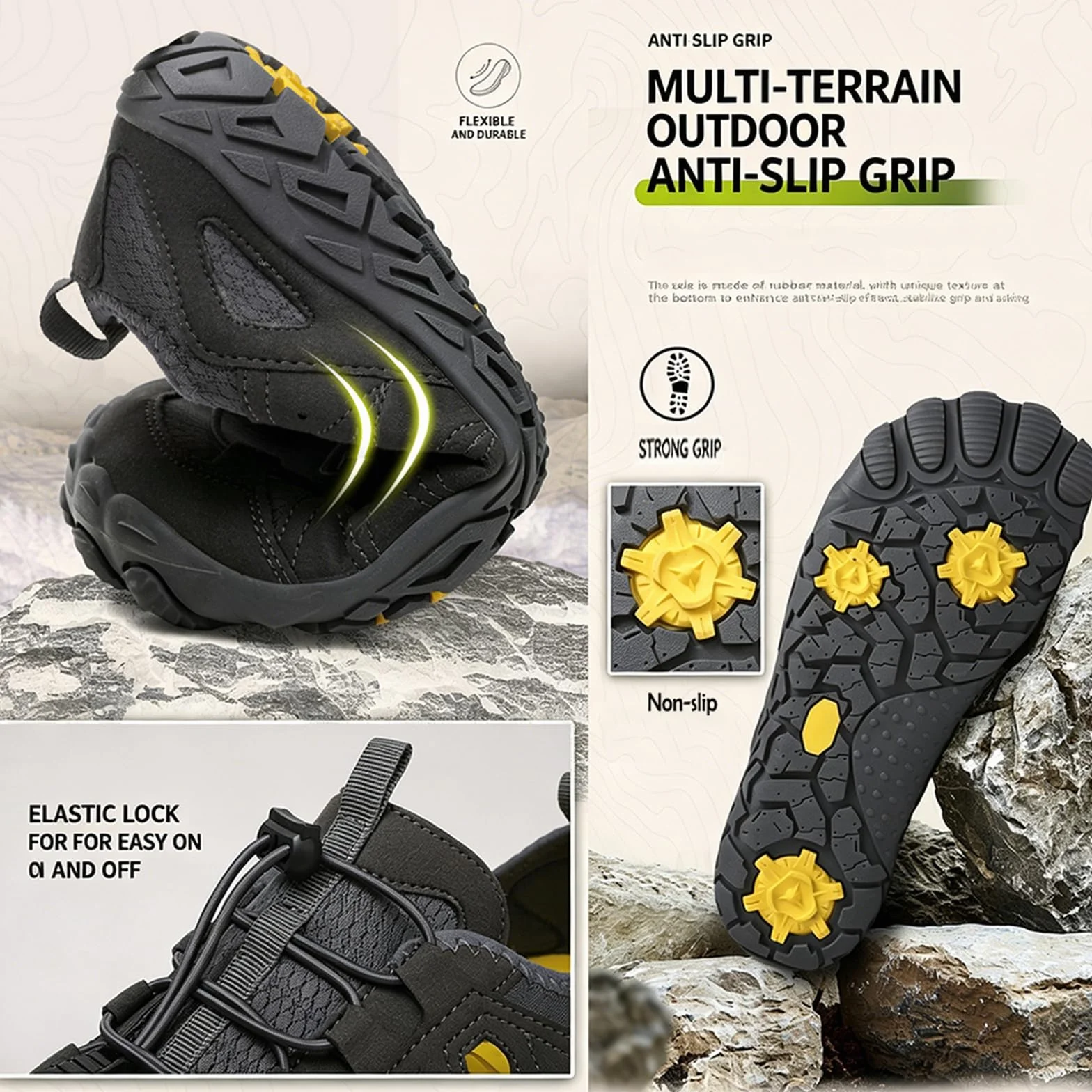 Fansu Zapatos de Agua Antideslizantes para Hombre Mujer Secado Rápido Transpirable Calzado Acuático