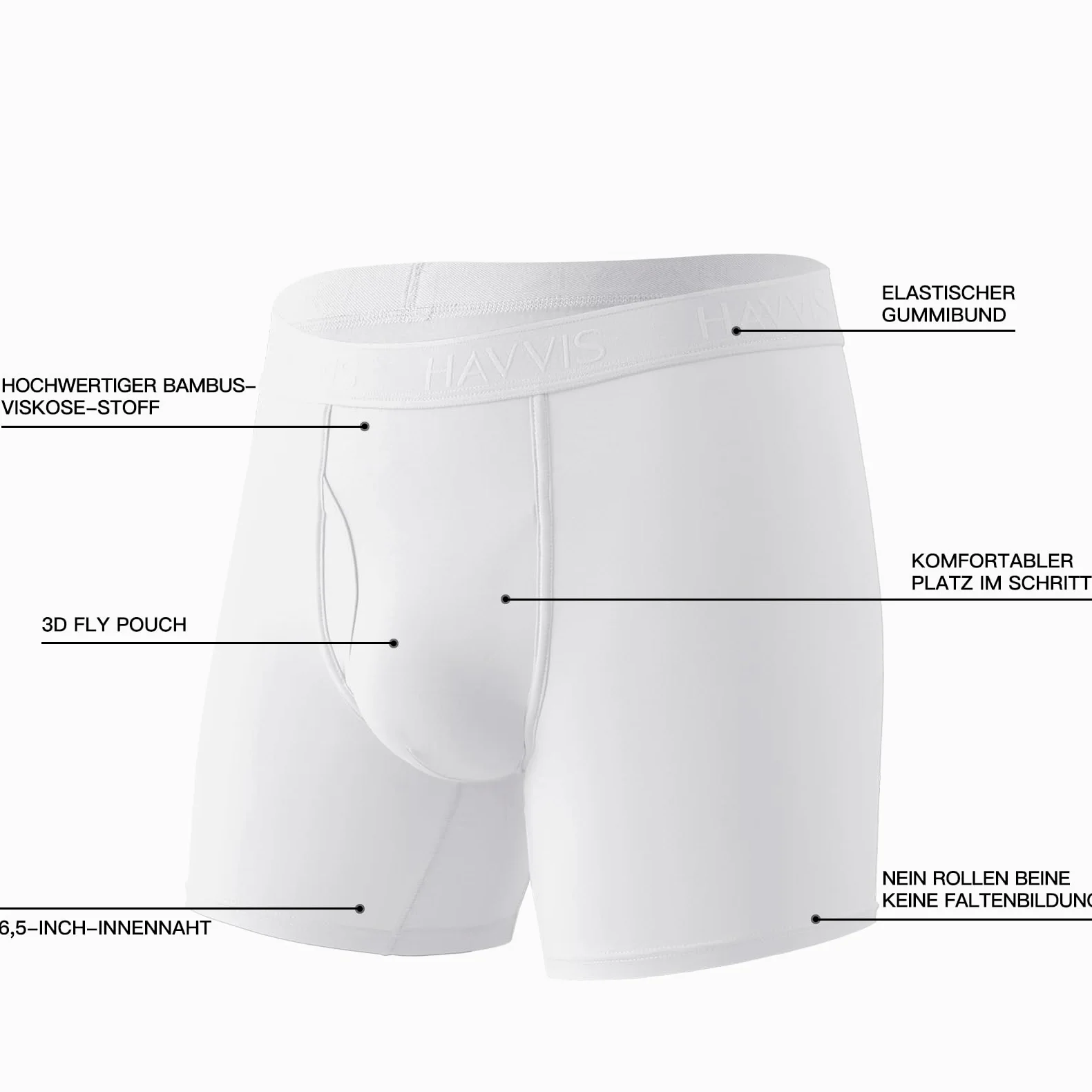 HAVVIS Calzoncillos tipo bóxer para hombre, de bambú, supersuaves, transpirables, multipack