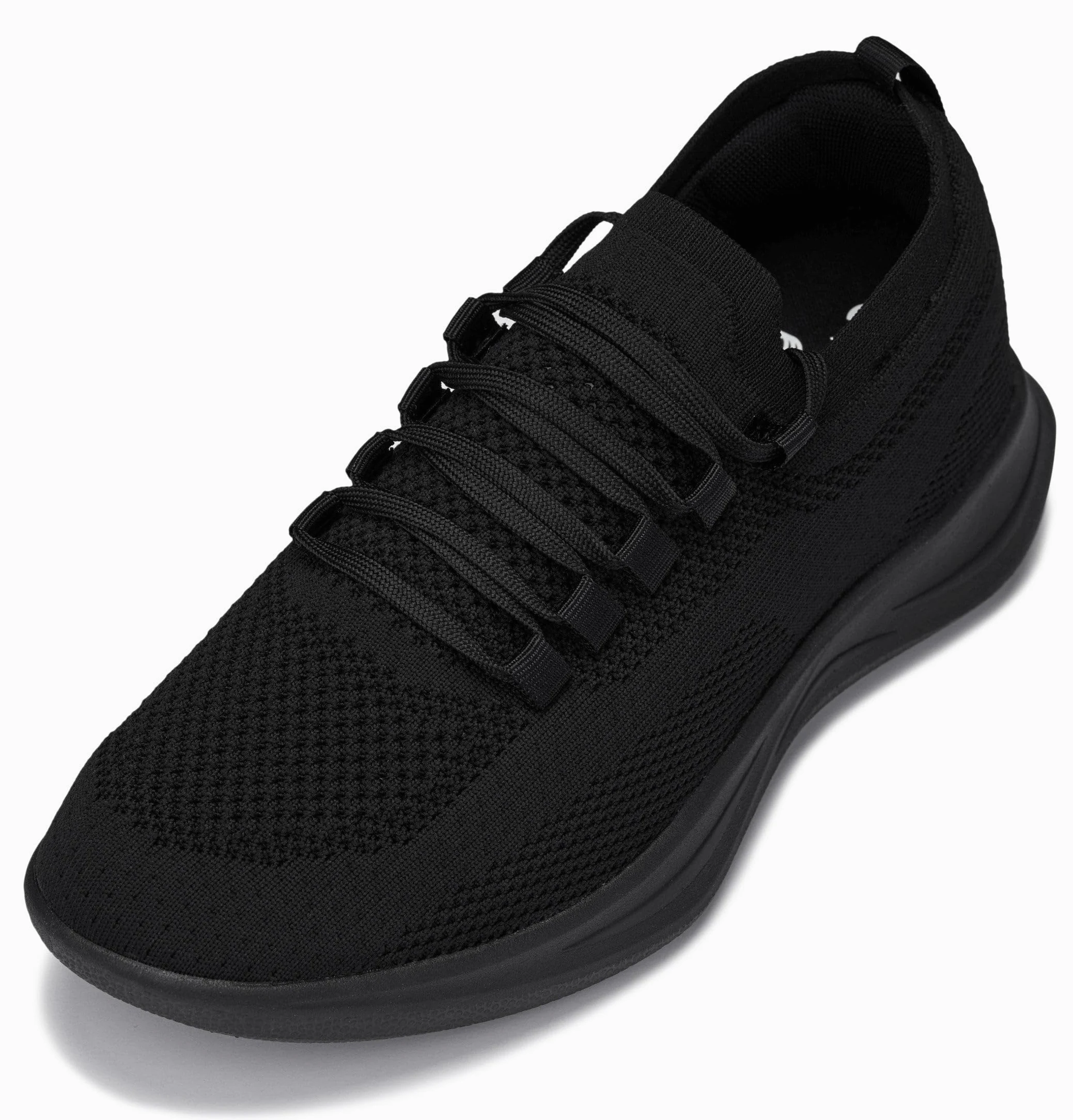 CALTO Zapatos de elevación invisibles para hombre con aumento de altura, tenis deportivos de punto súper ligeros, 2.4 pulgadas más altos