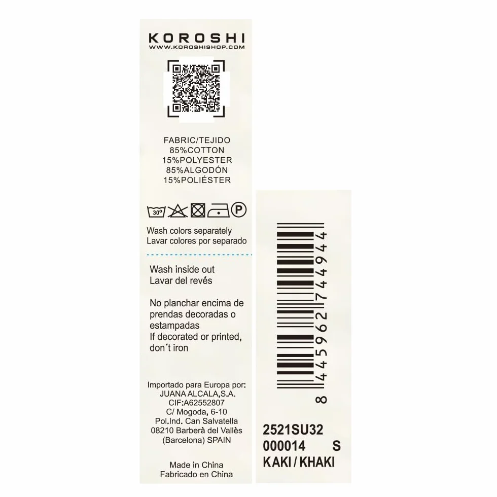 Koroshi Sudadera Hombre Cuello Alto con Cordón Ajustable 2521SU32