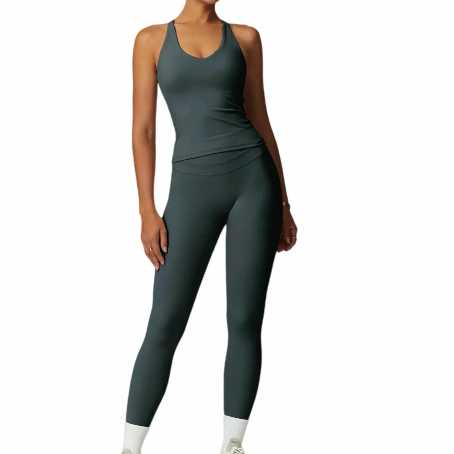 Conjunto Deportivo de Yoga para Mujer, Conjunto Deportivo, Sujetador Deportivo, Leggings de Gimnasio, ropa-23-METRO
