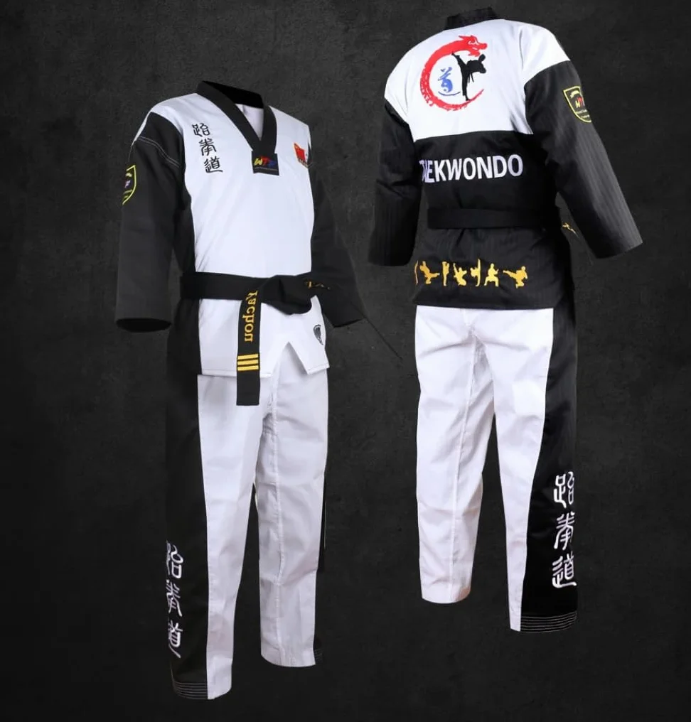 Taekwondo Gi Set Dobok Standard Uniform TKD Traje con cinturón 150 cm