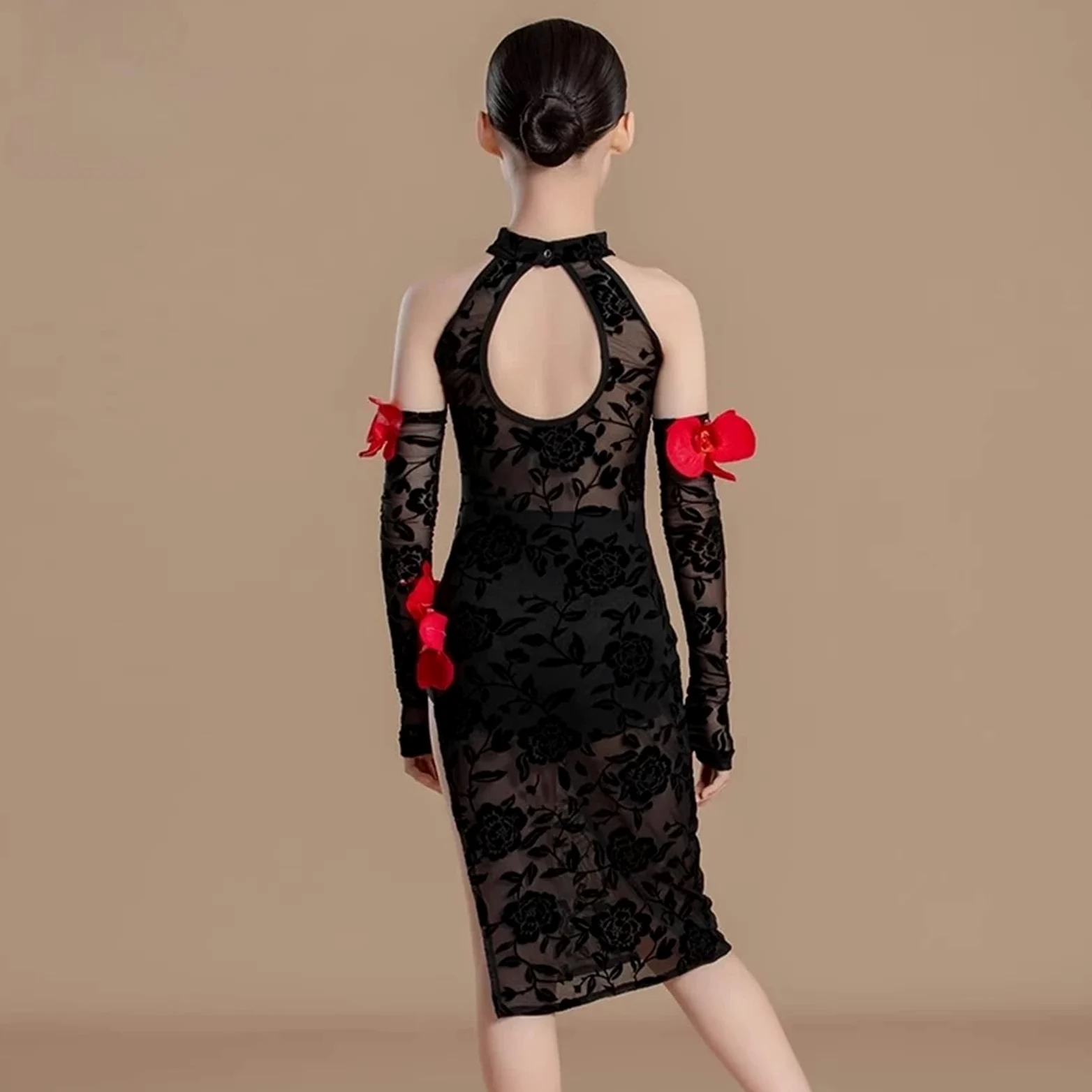 Reglamento de competición rendimiento traje entrenamiento baile latino for niñas. Vestido Ropa adecuada para patinaje latino y artístico