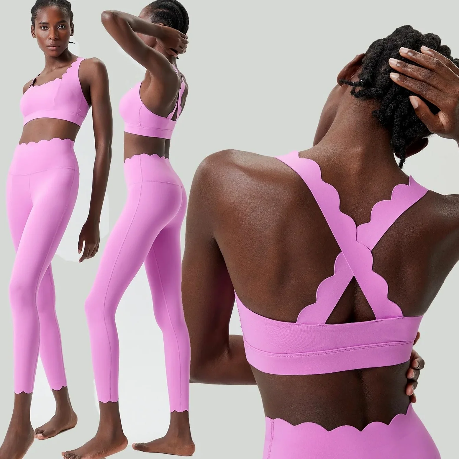 Conjunto de Yoga Traje de Gimnasio Dos Piezas, Conjunto Yoga y Fitness, Ropa Deportiva for Correr, Ajustada, súper elástica, Transpirable para el Deporte