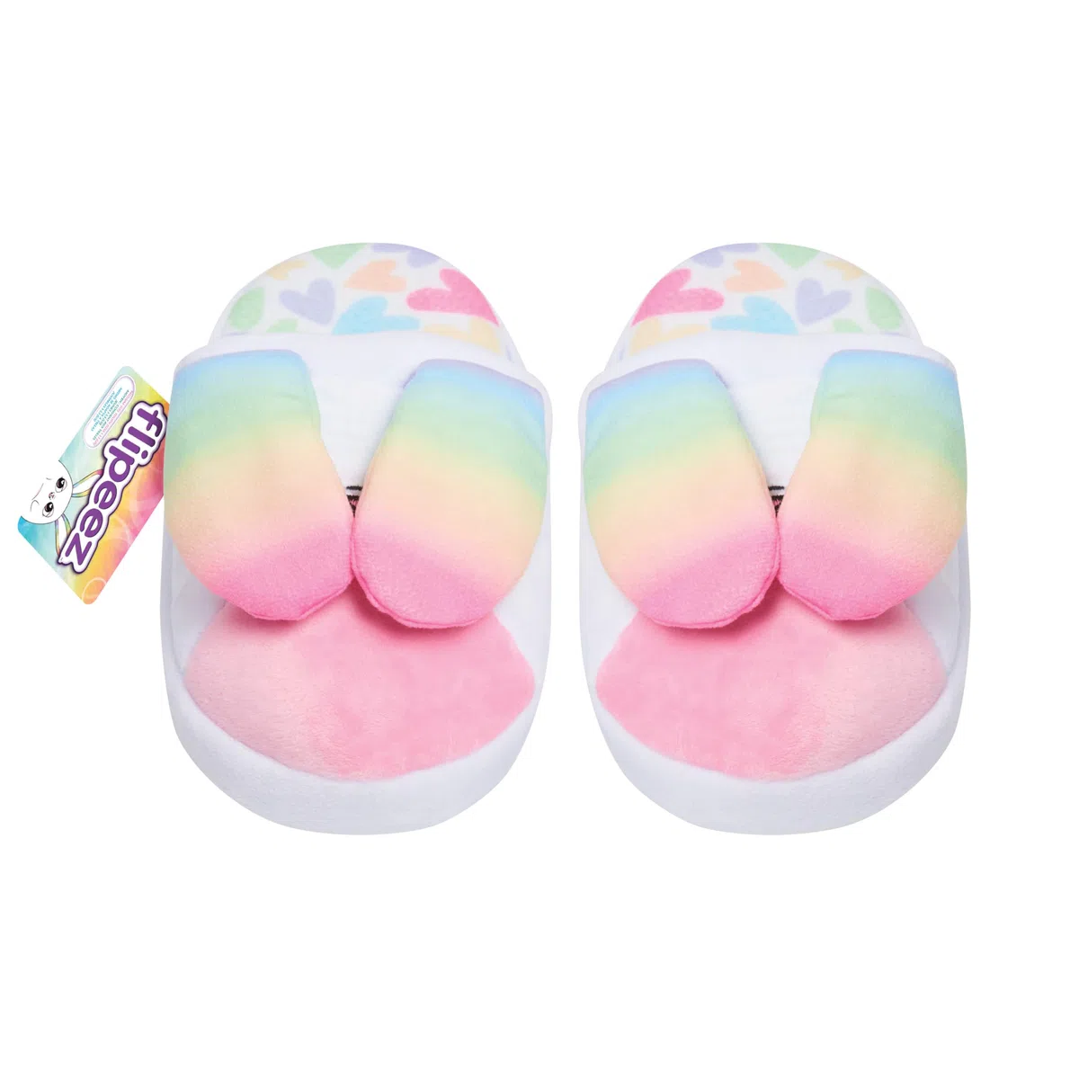 Flipeez - Pantuflas de conejo, medianas, se adaptan a tallas de niños 13-3