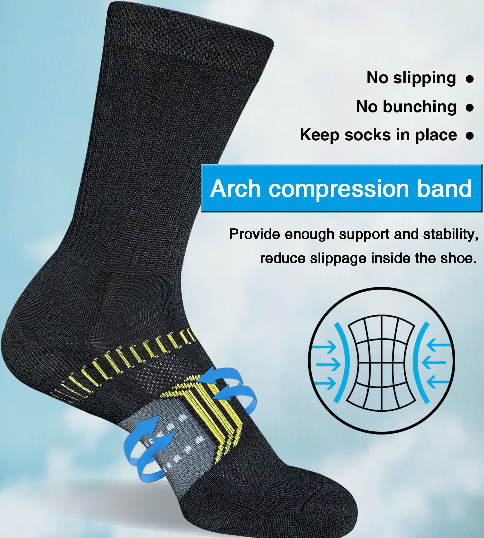 suaskk Calcetines deportivos acolchados para mujer, transpirables, absorbentes, cómodos, para senderismo, 5 pares