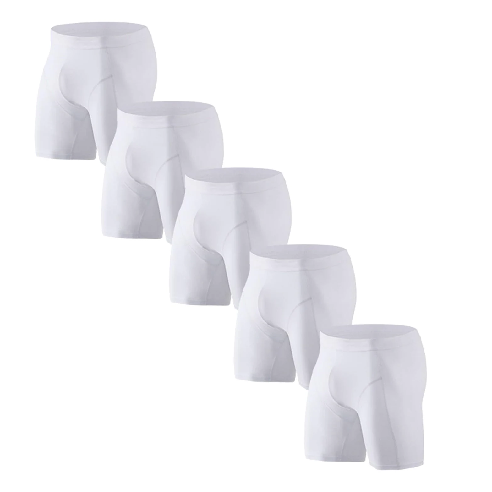 5 pares de calzoncillos tipo bóxer para hombre, paquete múltiple, de algodón, súper suaves, cómodos, de cintura media, holgados, sin etiqueta que pica, agradables al tacto, perfectos para uso diario y