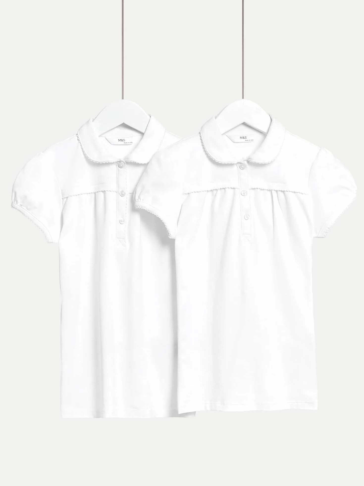 Marks & Spencer Pack de 2 Polos Escolares de Punto para Chicas (2-18 años) Niñas
