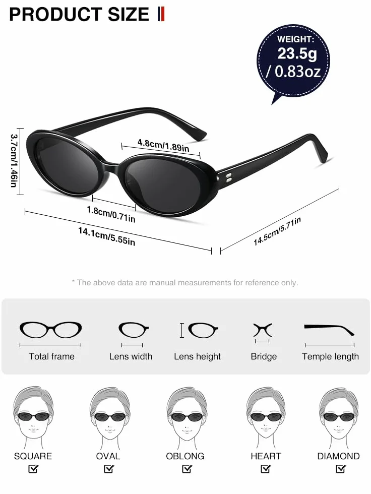 Gafas de sol ovaladas pequeñas años 90 tonos vintage