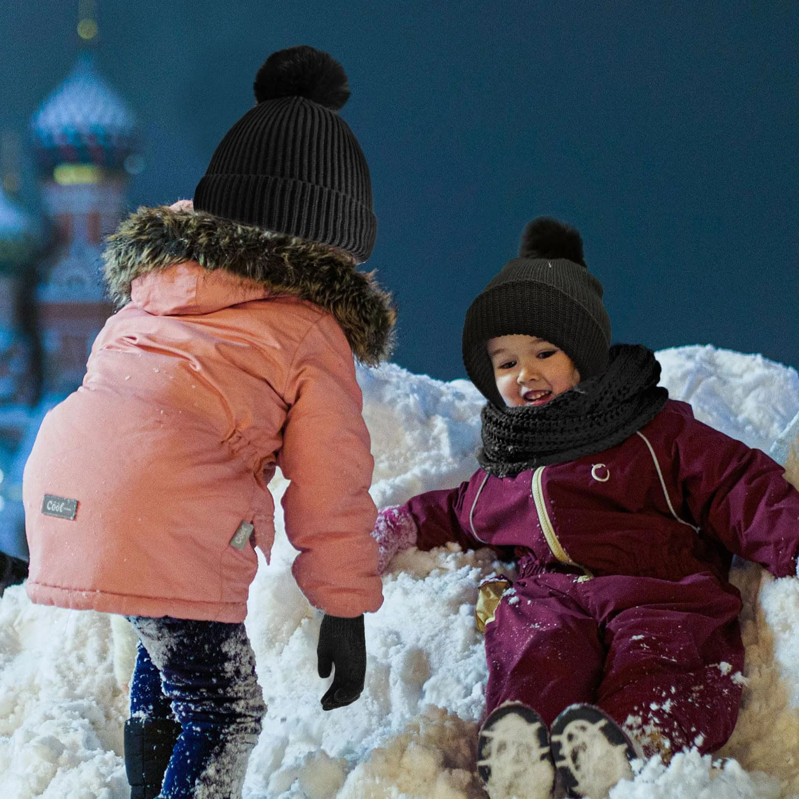 3 Pcs Set Invierno Cálido para Niños: Gorro Beanie, Bufanda y Guantes de Punto