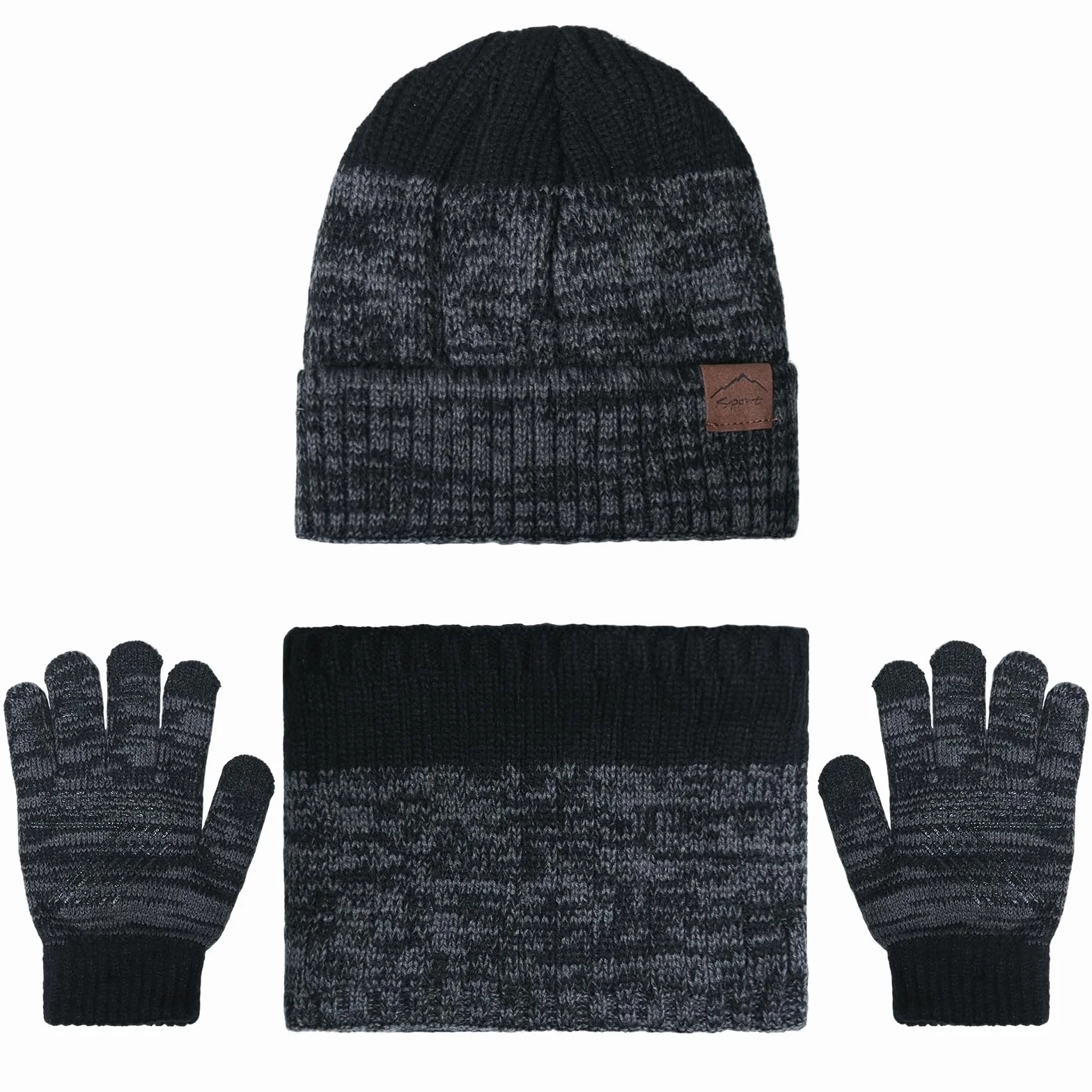 Gorro Invierno Niño Niña Braga Cuello Guantes Térmico Gorro de Punto Braga Cuello Polar Guantes de Pantalla Táctil para Niños Niñas 4 a 10 Años