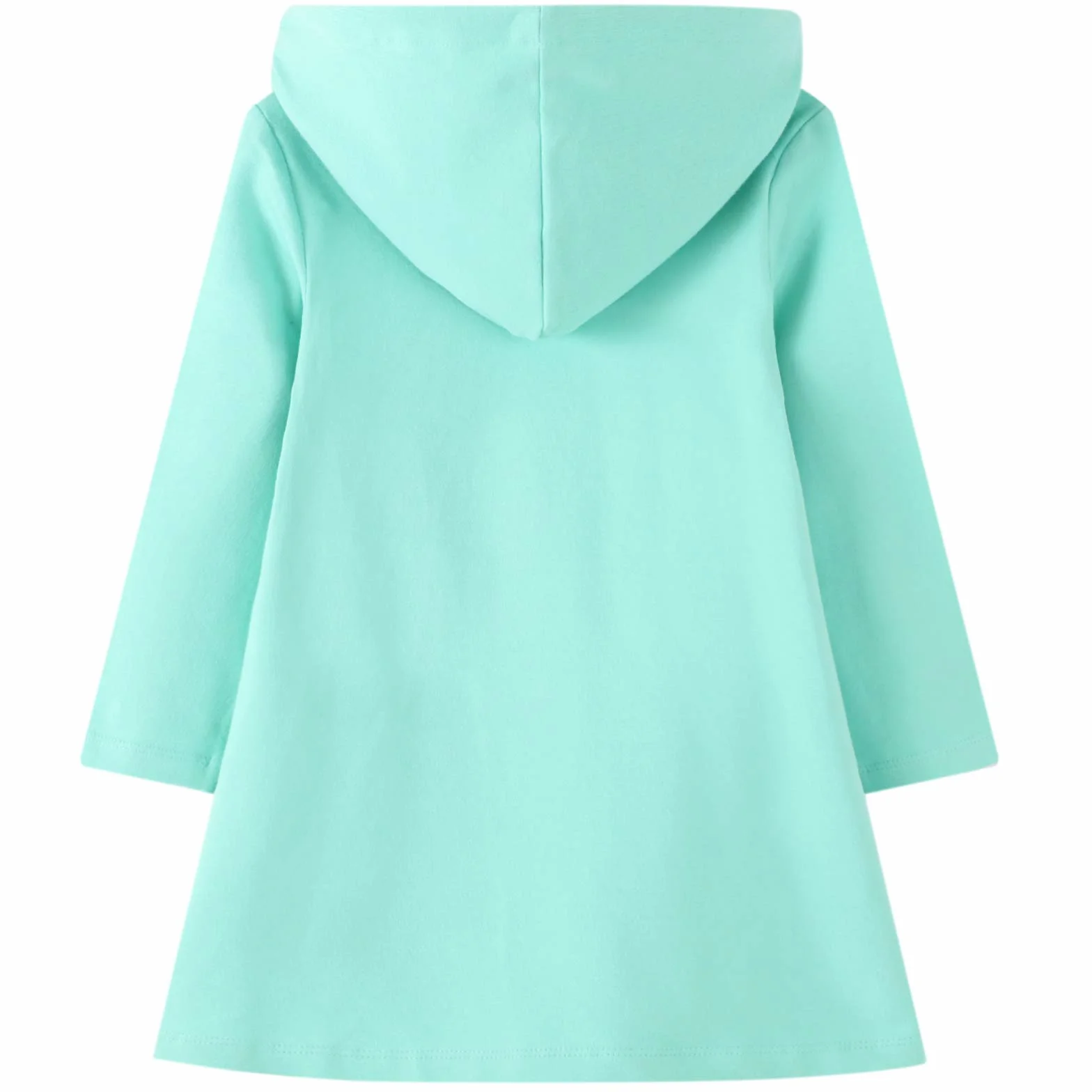 JinBei Vestidos con Capucha Niñas Largo Túnica Pullover Tops Manga Larga Algodón Suéter Casual Otoño Sudadera con Capucha 2 3 4 5 6 7 años