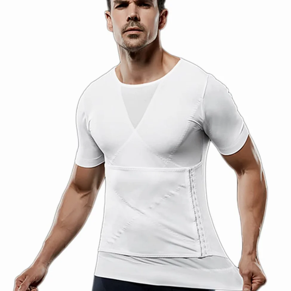 Adelgazantes Chaleco Deportivo Compresión Camiseta Interior Deportiva, Faja Moldeadora y de Abdomen para Hombre Fajas Reductores Camisas