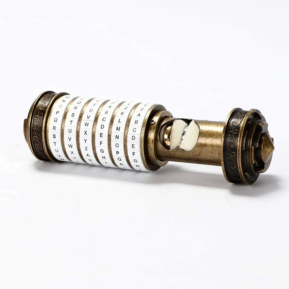 Da Vinci Code Cryptex Metal Lock Prezent Originalny dla Mężczyzn Kobiet