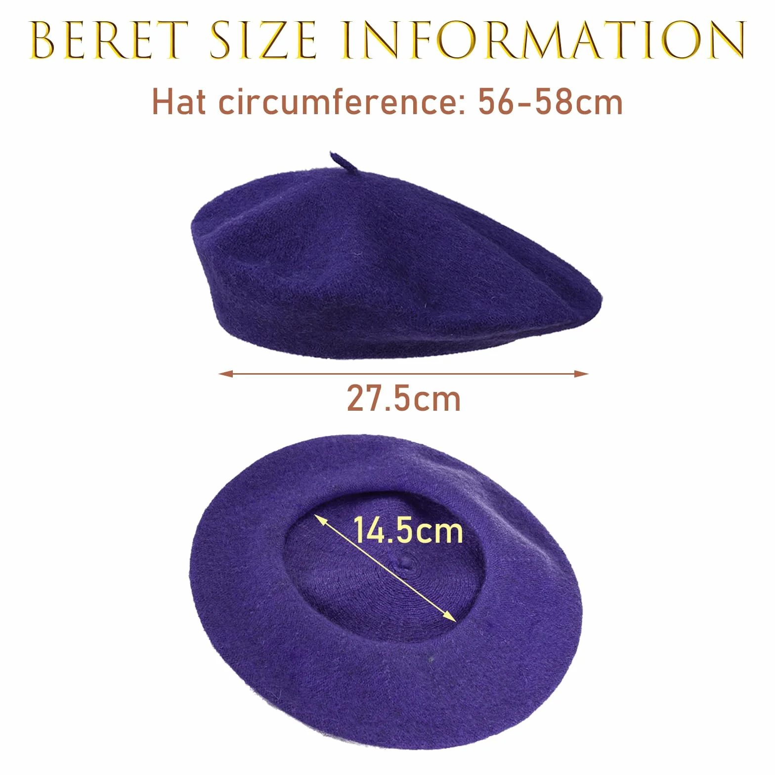JSTHHTT 3 Piezas Boina Clásica Francesa, Beret de Lana para Mujer y Niña, Sombrero de Pintor Elegante y Vintage para Invierno