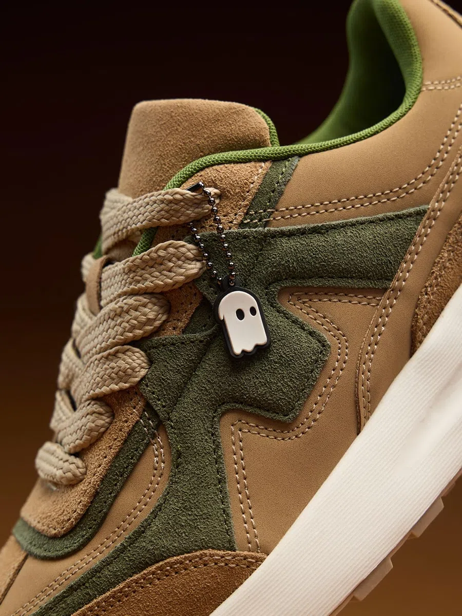 The Souled Store Souled: Olive Grove - Tenis bajos para hombre y niño, color marrón y verde de gamuza de primera calidad con malla transpirable, entresuela acolchada de EVA y suela flexible