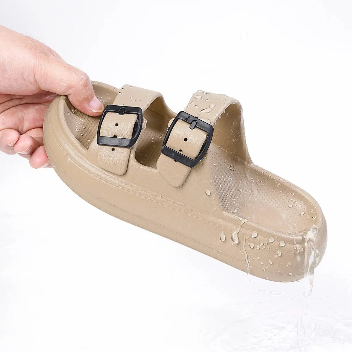 Gaatpot Zapatilla de Baño Niños Niña Chanclas Zapatos de Playa y Piscina Ajustable Doble Hebilla Sandalias Antideslizantes