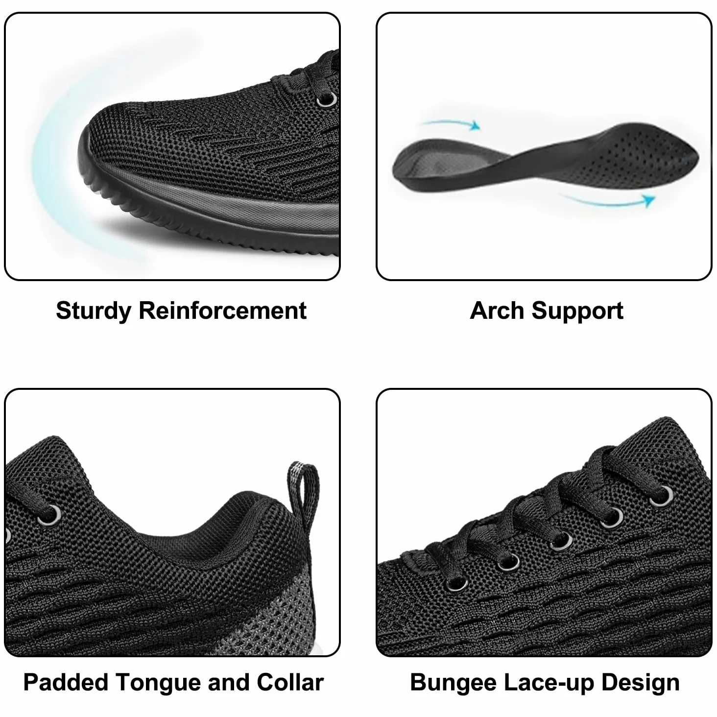 Raoendis Zapatillas deportivas para hombre, para correr, caminar, ligeras, de malla, cómodas, atléticas, fitness, tenis