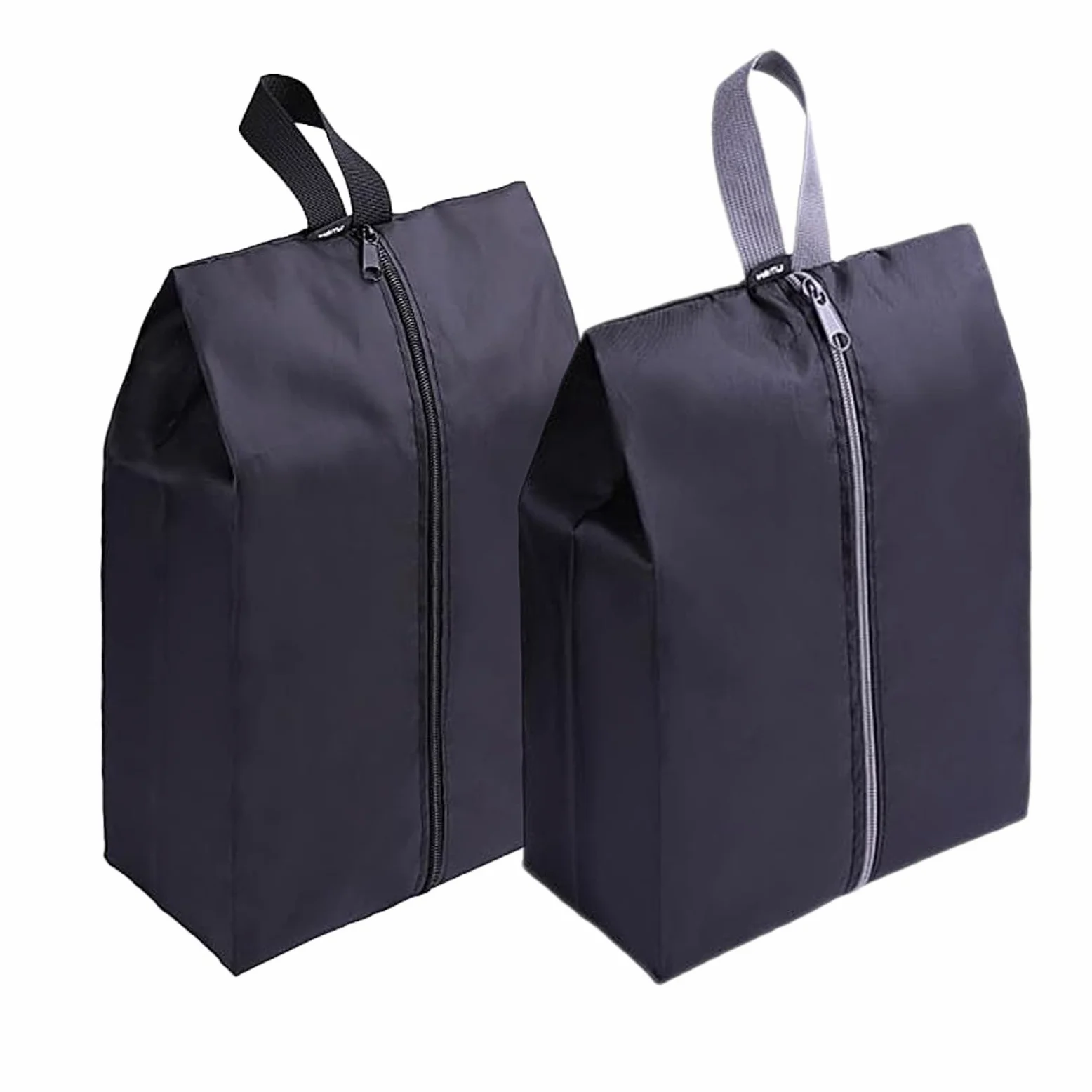 YAMIU Travel - Juego de 2 Bolsas Impermeables de Nailon con Cremallera para Zapatos para Hombre y Mujer (Negro)