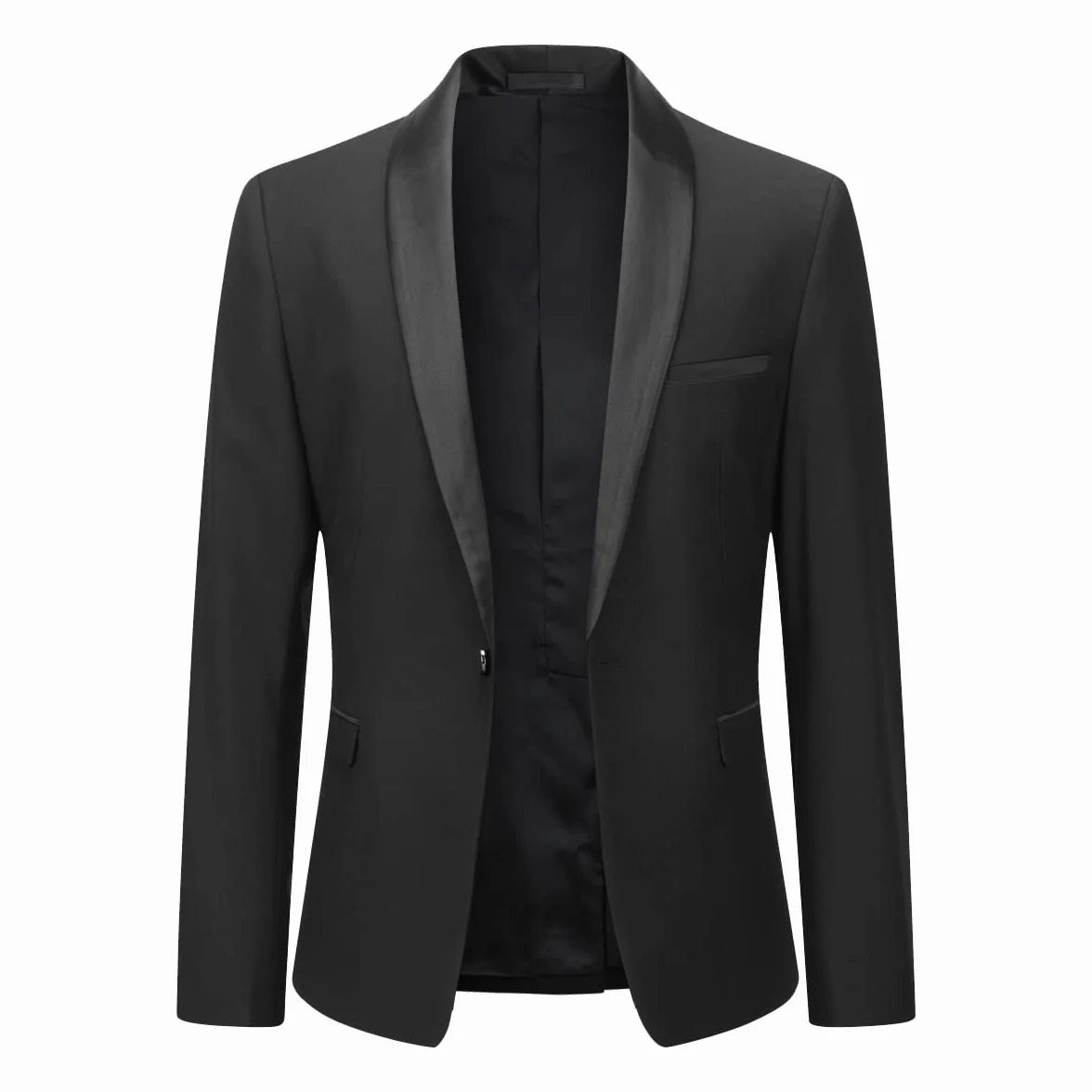 YOUTHUP Traje de Hombre Ajustado de 2 Piezas con Solapa de Chal de 1 botón para Boda, Cena, Esmoquin