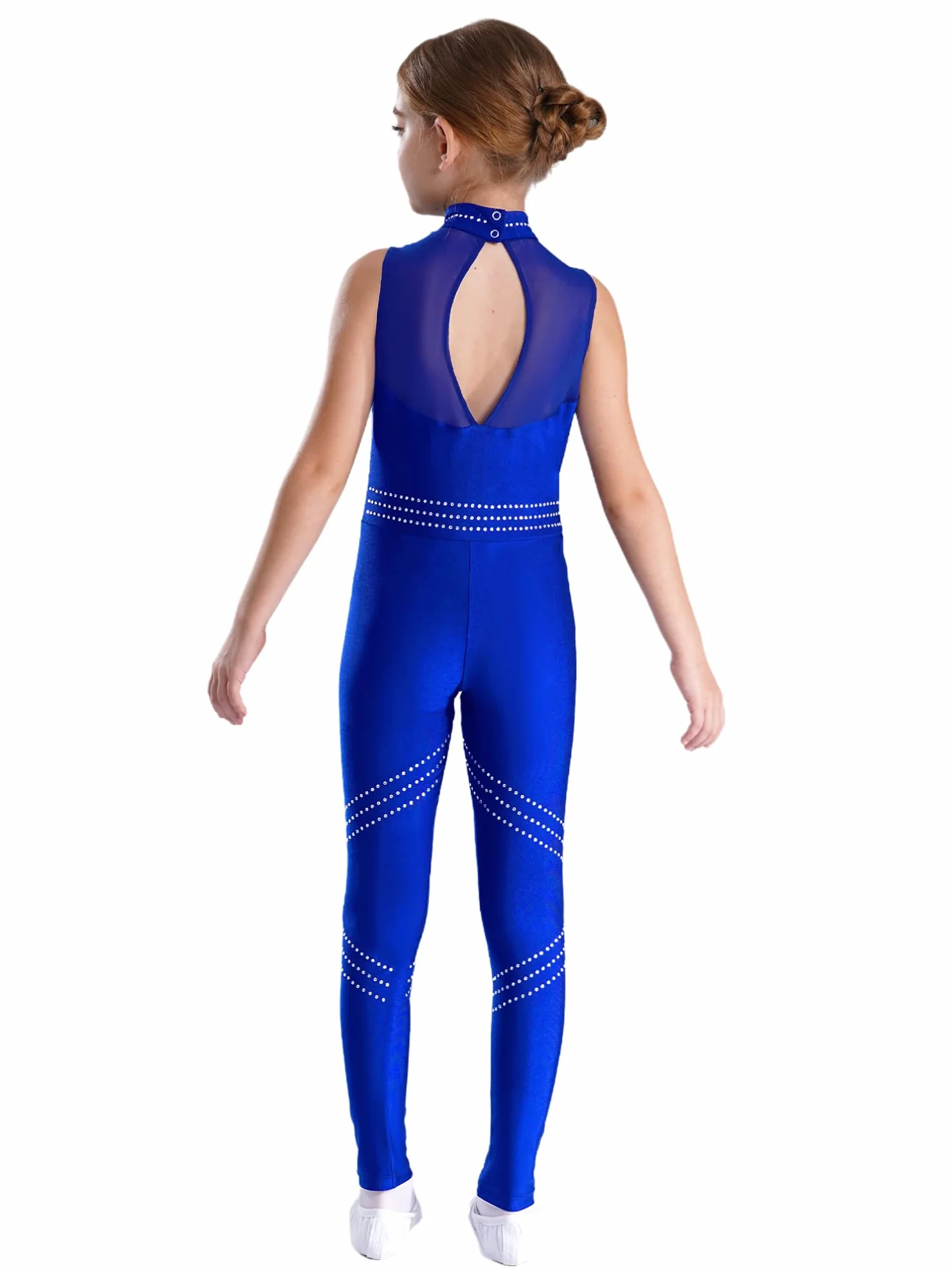 TiaoBug Mono Sin Mangas De Gimnasia Rítmica Para Niñas Jumpsuit Deportivo Body Elástico De Danza Clásica Body De Bailarina Actuación