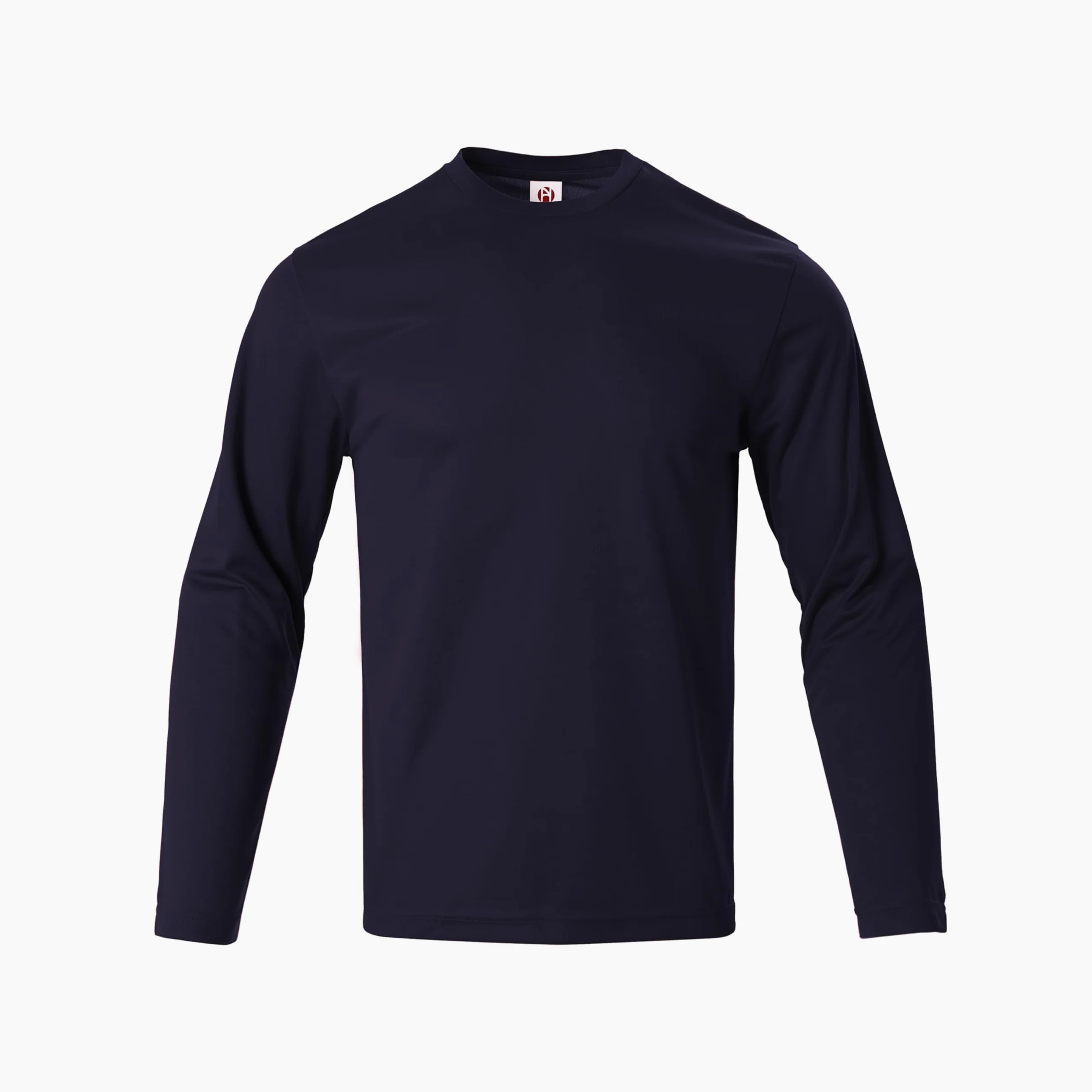 Camiseta de manga larga para hombre, informal, cuello redondo, suave, para correr, natación, ciclismo, pesca