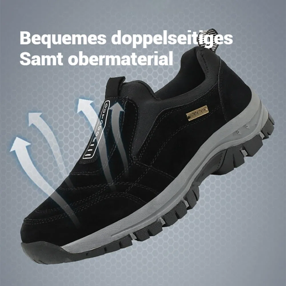 Zapatillas de senderismo para hombre, con forro polar, impermeables y antideslizantes, ligeras, cómodas, transpirables, para senderismo, senderismo