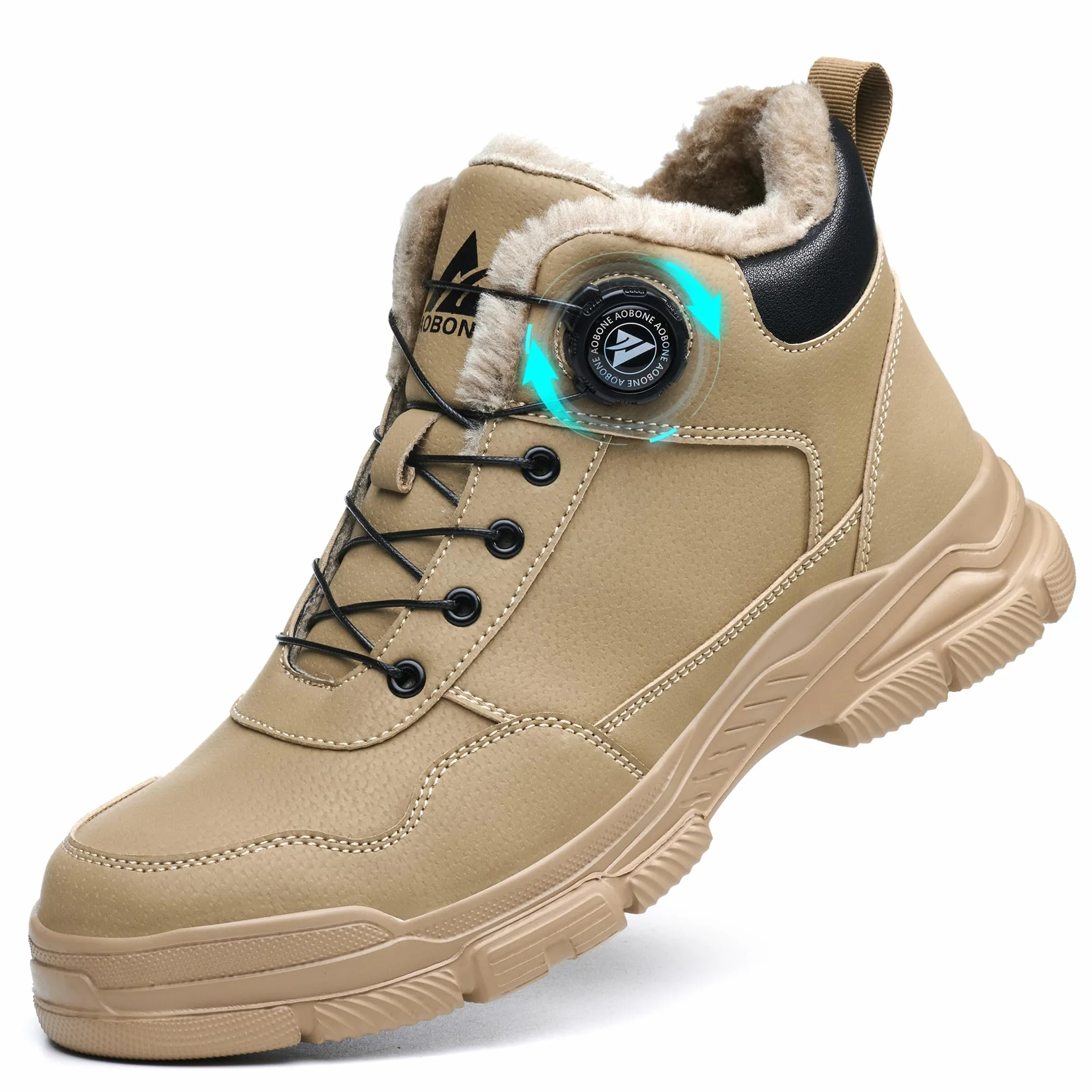 Botas de Seguridad Impermeables Punta de Acero Antideslizantes para Hombre Mujer Invierno