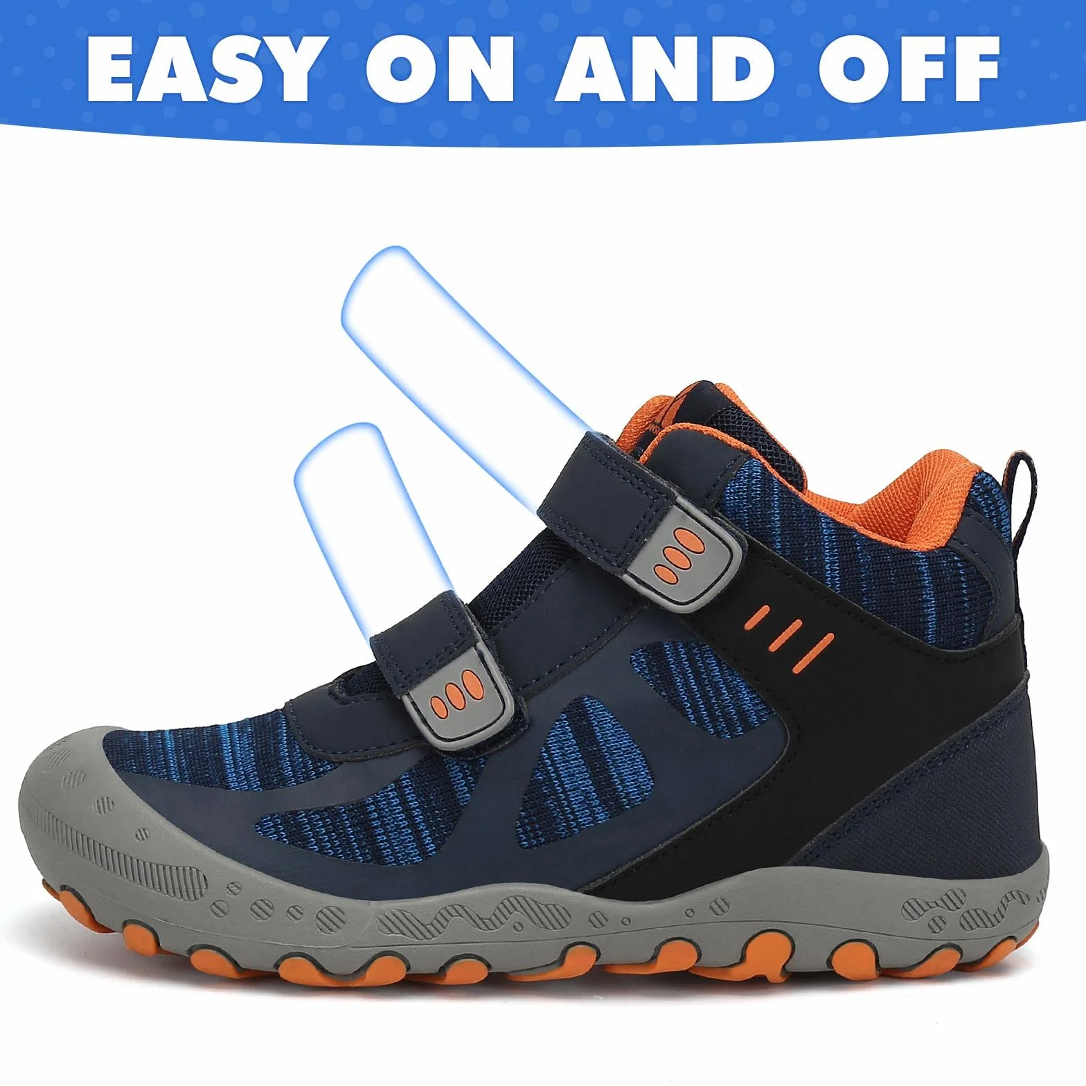 Mishansha Botas de Senderismo Niño Niña Zapatos de Trekking Antideslizante Ligero Zapatillas de Montaña Cómodos Exterior, Azul Vaquero 26 EU