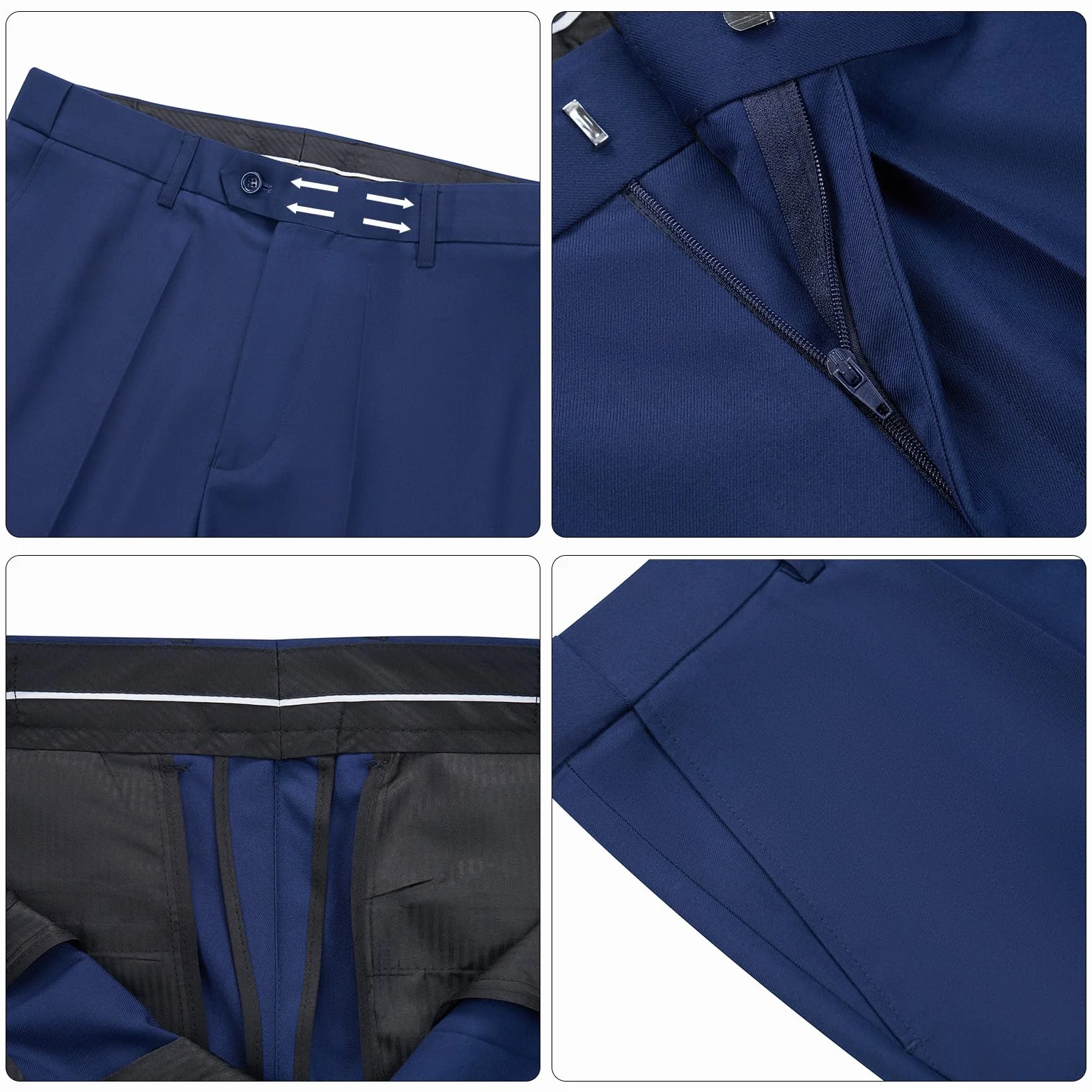 Traje para Hombre de 2 Piezas Slim Fit Blazer y Pantalones Color Liso