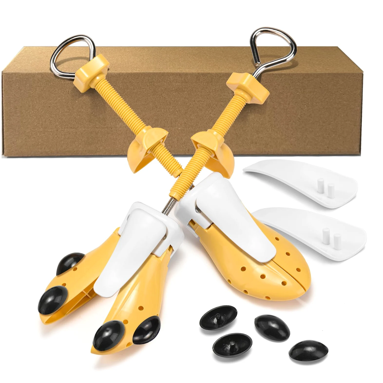 Estirador de zapatos de pies anchos para hombres y mujeres, expansor de zapatos de 4 vías, longitud ajustable, ancho y altura para puntera y empeine grueso