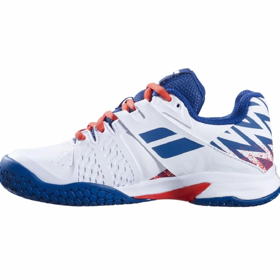 Babolat Propulse All-Court Zapatillas de Tenis para Niños - Sujeción, Amortiguación y Durabilidad, Blanco/Estate