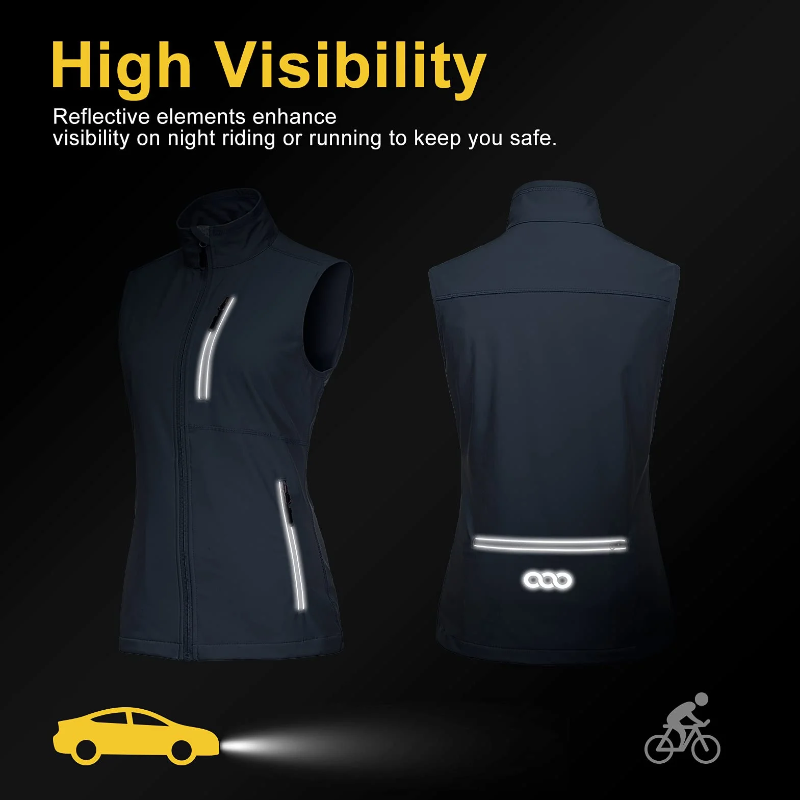 Chaleco Outdoor Mujer Soft Shell Sin Mangas Cortaviento Impermeable Transpirable Running