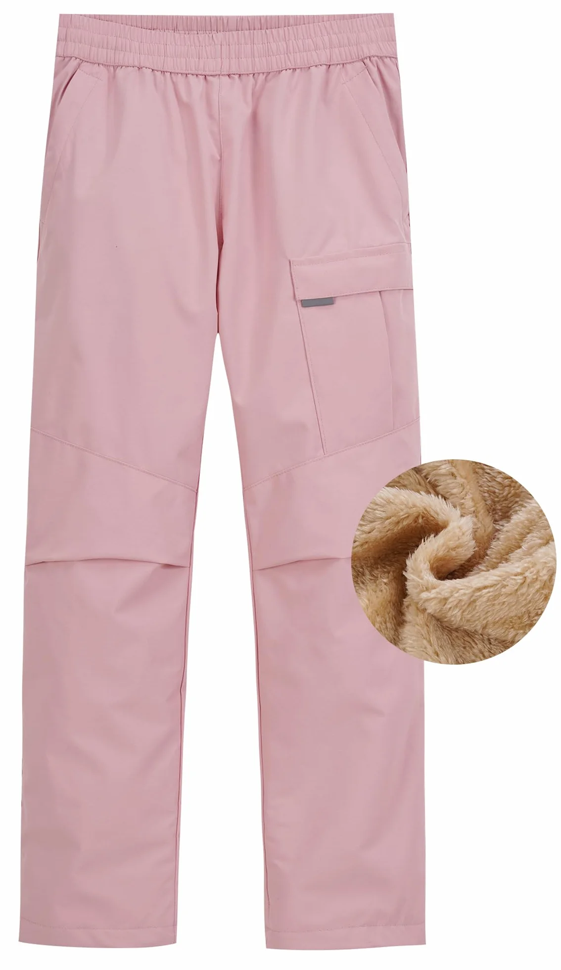 Happy Cherry - Pantalones de Montaña Invierno Niña Pantalones de Nieve con Forro Polar Infantil Pantalón de Nieve A Prueba de Viento Calentar Softshell para Senderismo Esquí al Aire Libre -104-170cm