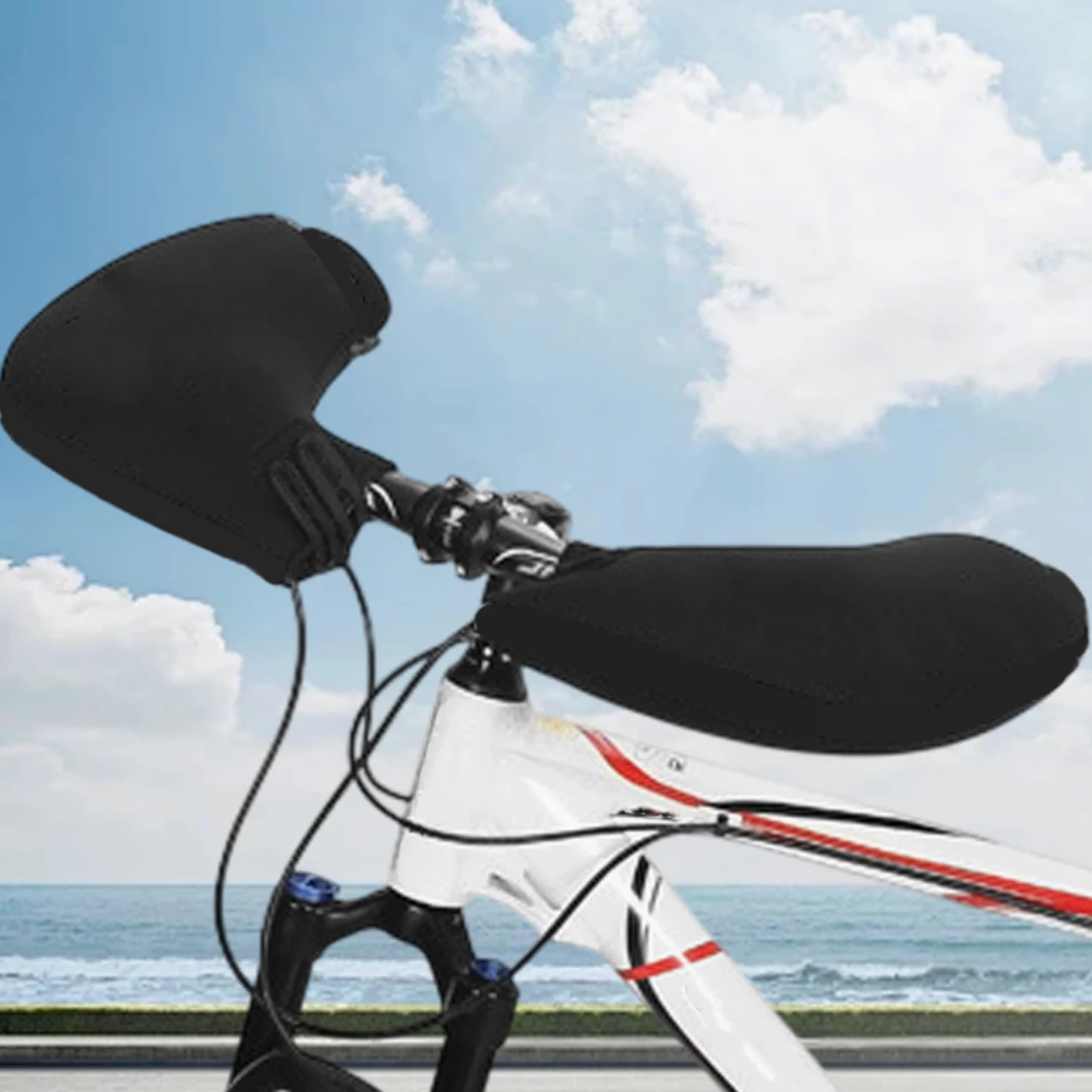 Guantes de manillar de ciclismo, guantes calentadores de manos impermeables para manillar – Guantes calentadores de manos para invierno para ciclismo en invierno