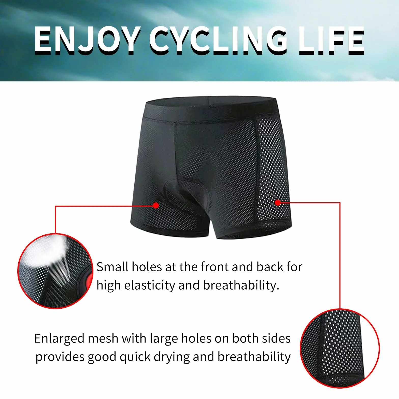 Culotte Ciclismo Hombre, Culote Ciclista Hombre con Acolchado 5D Calzoncillos Ciclismo Transpirables a Prueba de Golpes De Secado Rápido Pantalon Ciclista para Ropa Ciclismo