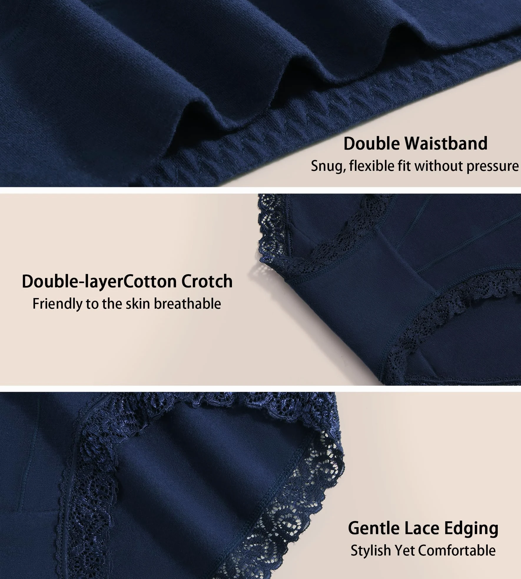 Ropa interior de algodón para mujer, suave, elástica, control de abdomen, cómoda, sin rollitos, pantalones cortos