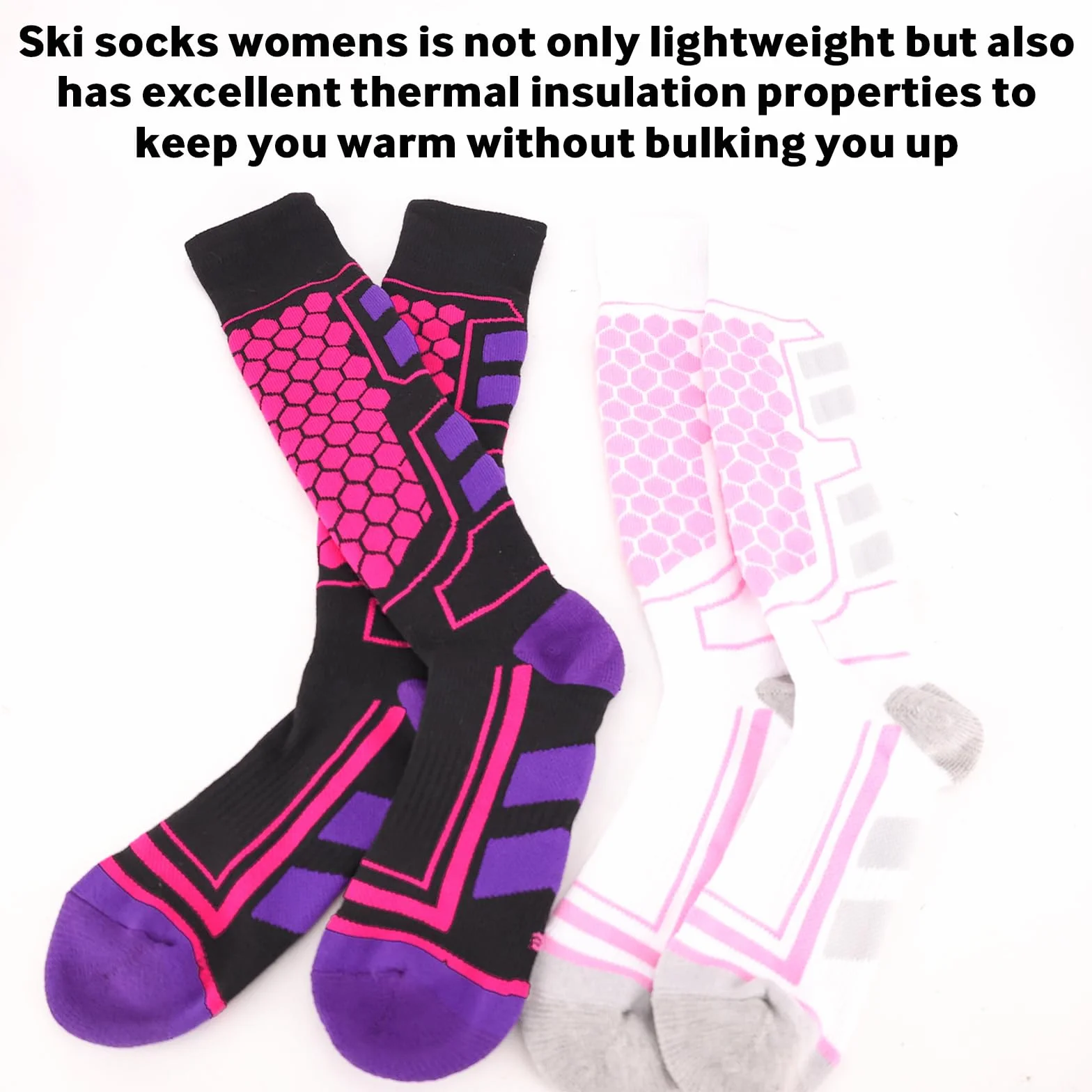 Calcetines Térmicos De Esquí Paquete De 2 Para Hombre y Mujer, Calcetines Invierno Frio Extremo, Para Esquiar, Snowboard, Deportes De Invierno Al Aire Libre