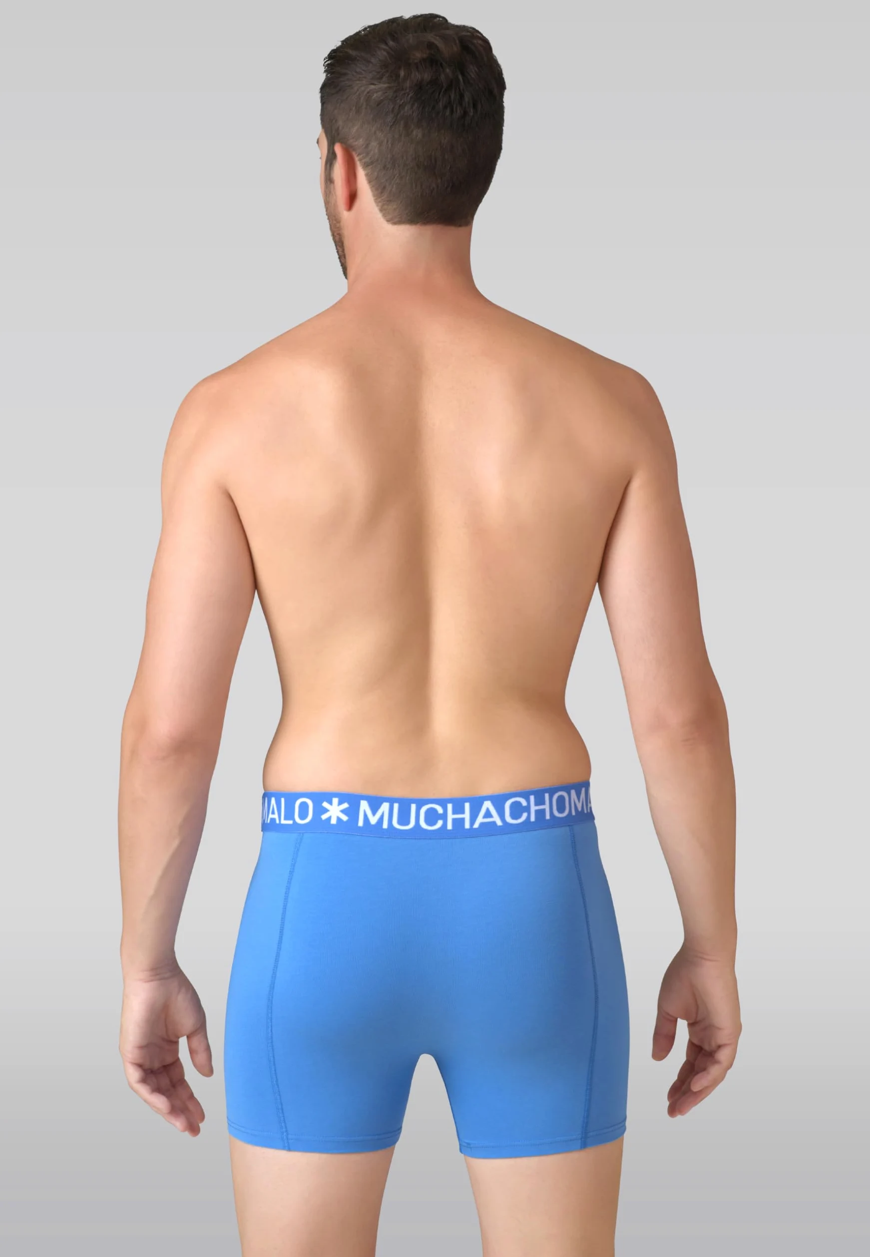 Muchachomalo Calzoncillos para Hombre, Ropa Interior Lisa de Algodón para Hombre, Pack de 4 Unidades, Bóxers Lisos de Corte Clásico con Cintura Elástica