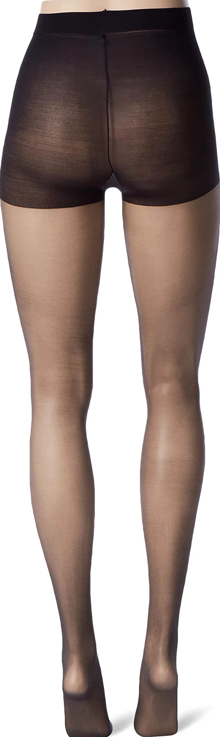 L'eggs Women's Silken Control Top Toe Panty Hose, Jet Black, A