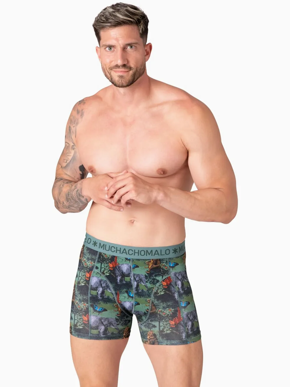 Muchachomalo Hombre Bóxer 12-Pack, Estampado, Algodón, Cinturilla Elástica