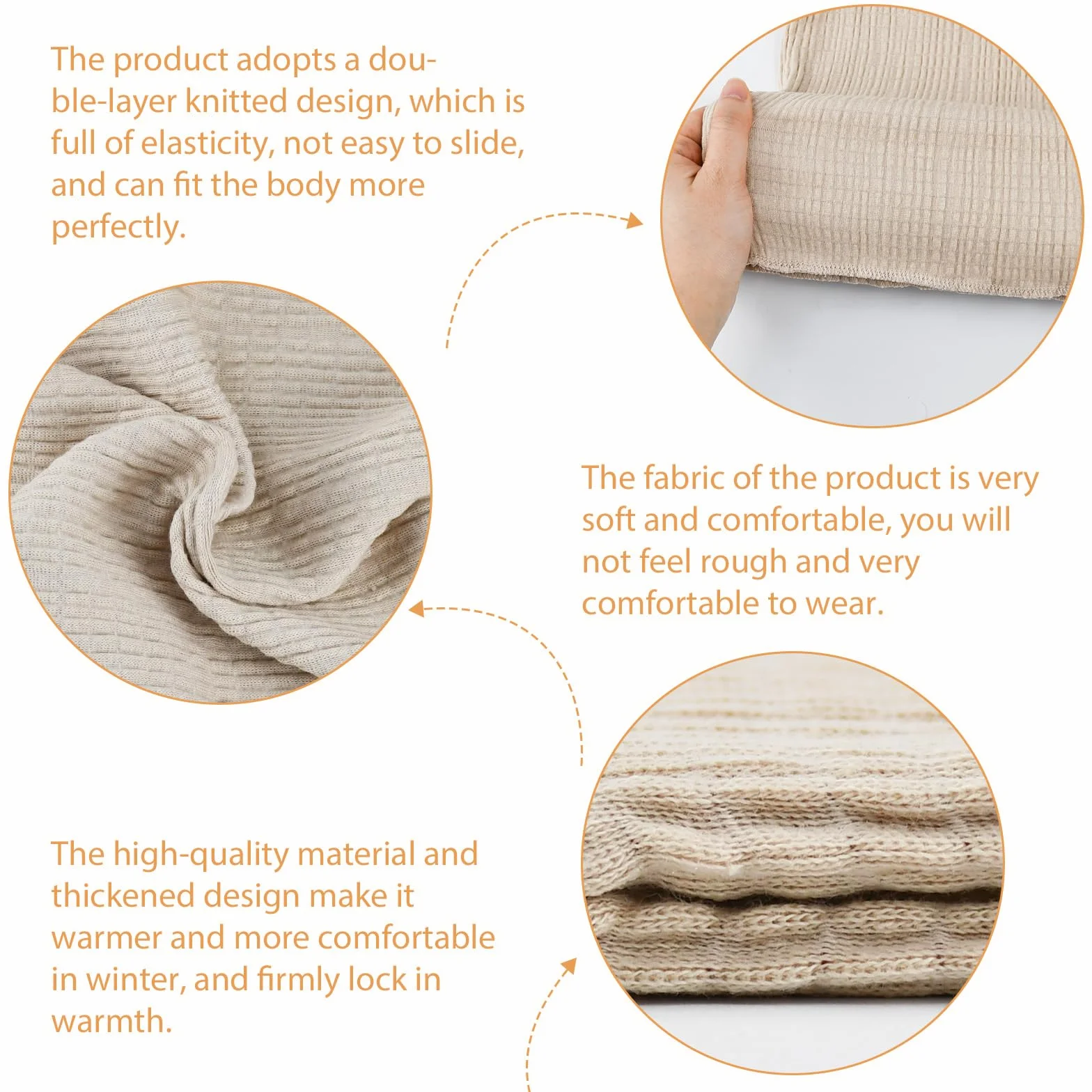 NAROSEBE Cintura Termica Lumbar Calentador de Riñones de Cachemira Suave Cinturón de Calor Cintura invierno para Mujer y Hombre para Primavera, Otoño e Invierno, Cintura Elástica Fino, Color de Piel
