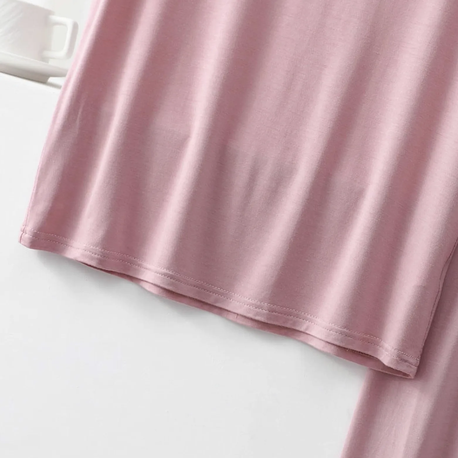 Pijama de mujer de verano corto sexy, pijama para mujer, algodón muy grande | Noche de cuello sastre Camisas de noche Albornoces Caraco Talla Elástica Slacks Suave / Suave Conjunto Pijama Sudadero