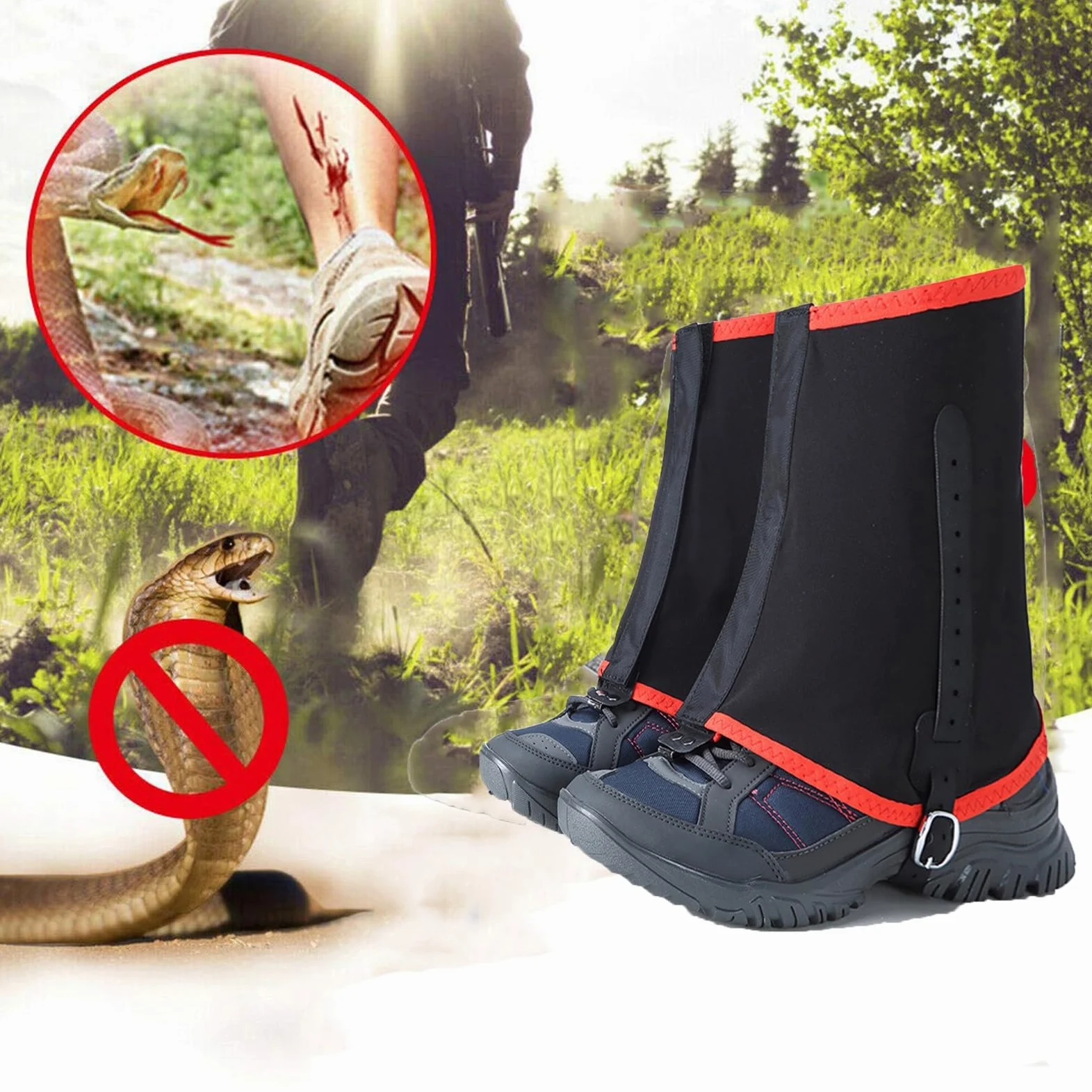 Las Polainas for piernas, Las Fundas for Zapatos for Exteriores Son Altamente elásticas y Resistentes al Desgaste, adecuadas for Escalar montañas, Escalar y Acampar.