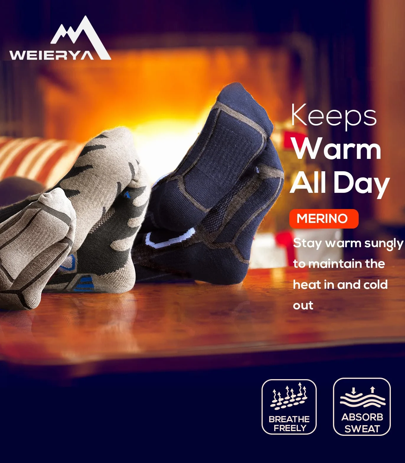 2/3 pares de calcetines de esquí Lana Merina, calcetines térmicos acolchados hasta la rodilla para esquiar, snowboard, deportes de invierno al aire libre