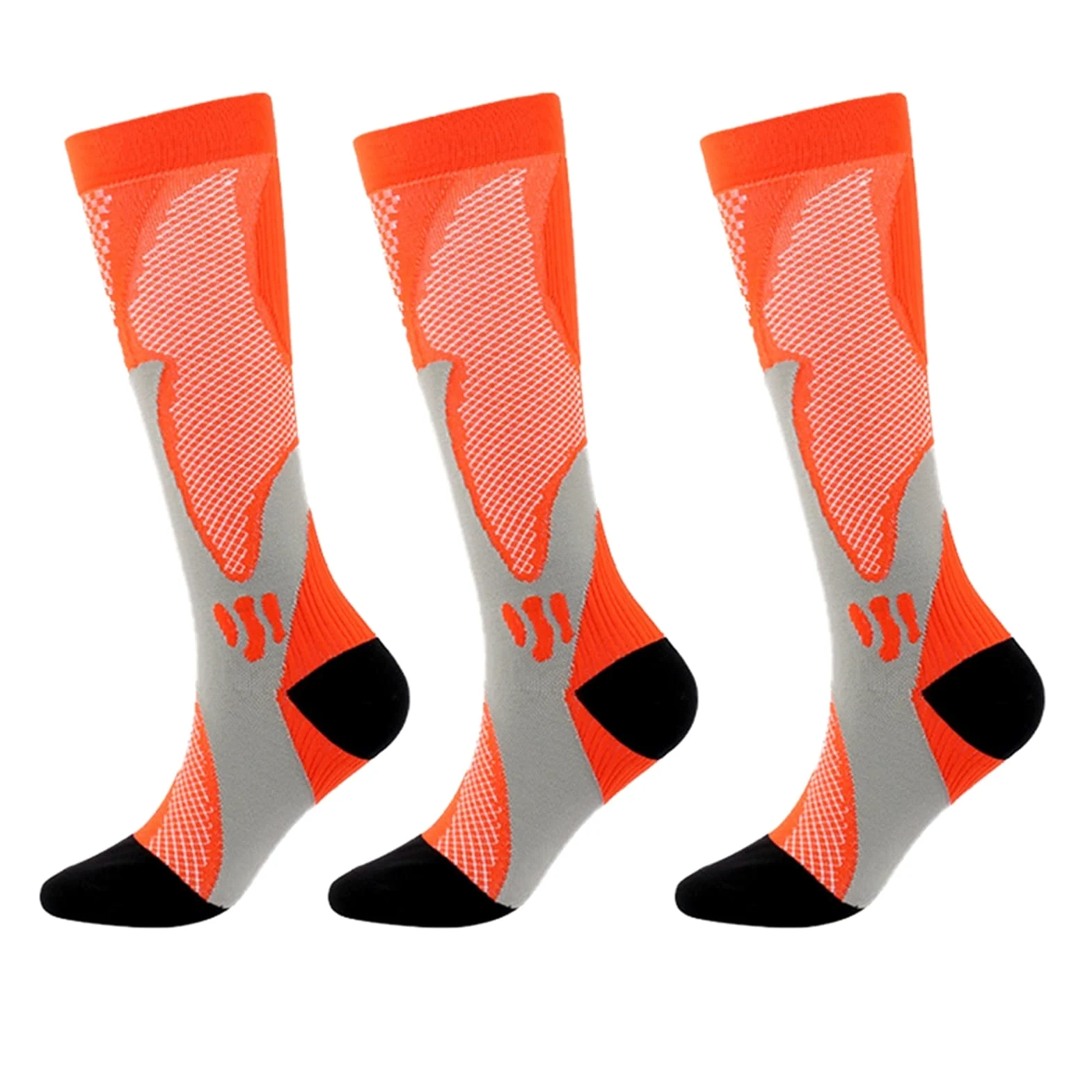 3 Pares/Conjunto de Calcetines de Ciclismo de compresión almacenaje Deportes al Aire Libre Corriendo Calcetines de Senderismo