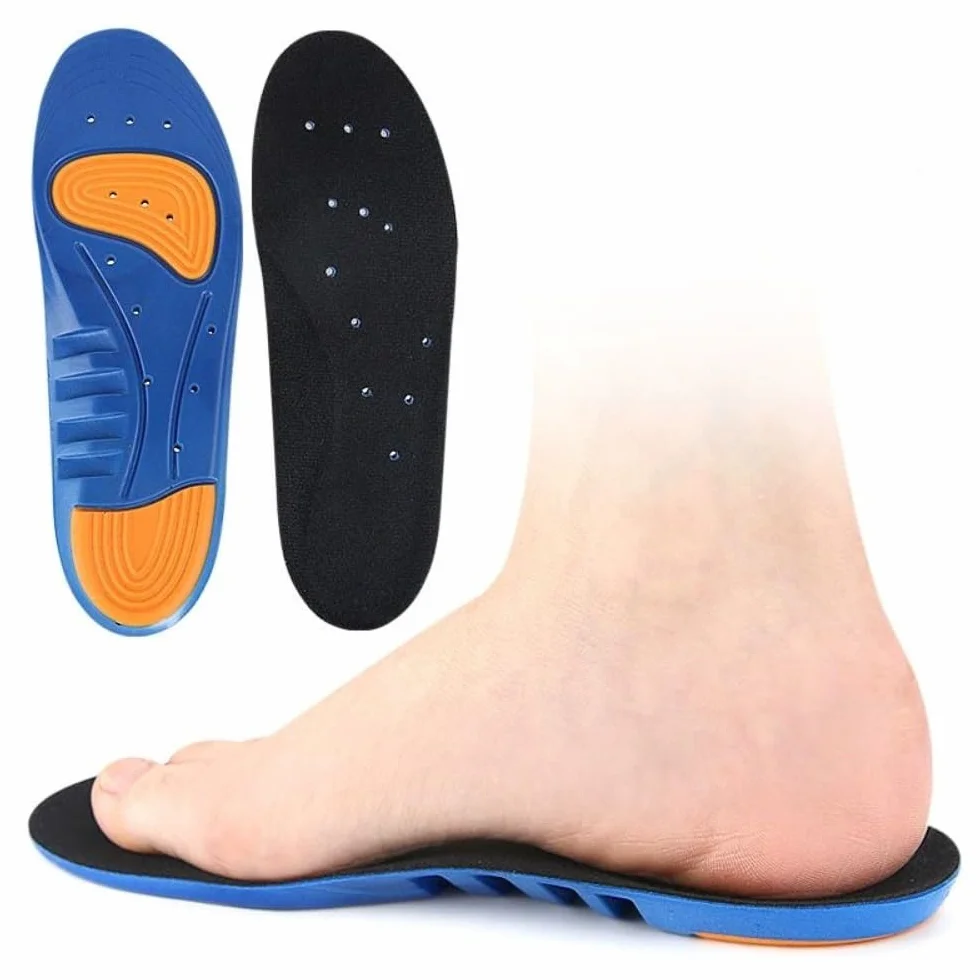 Plantillas de gel hombre trabajo transpirables cómodas talla 40-45 para calzado deportivo